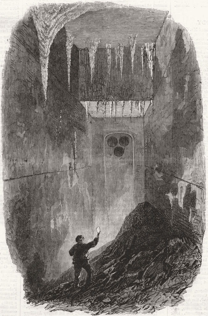 ISRAEL. Passage, Haram wall, Jerusalem. Palestine 1869 old antique print